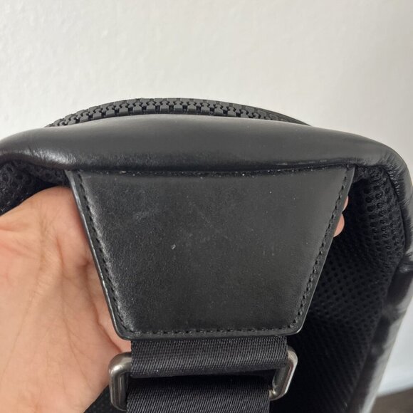 Coach Men's Punched Leather Convertible Backpack Black - Used Trek Terrain - Picture 7 of 13